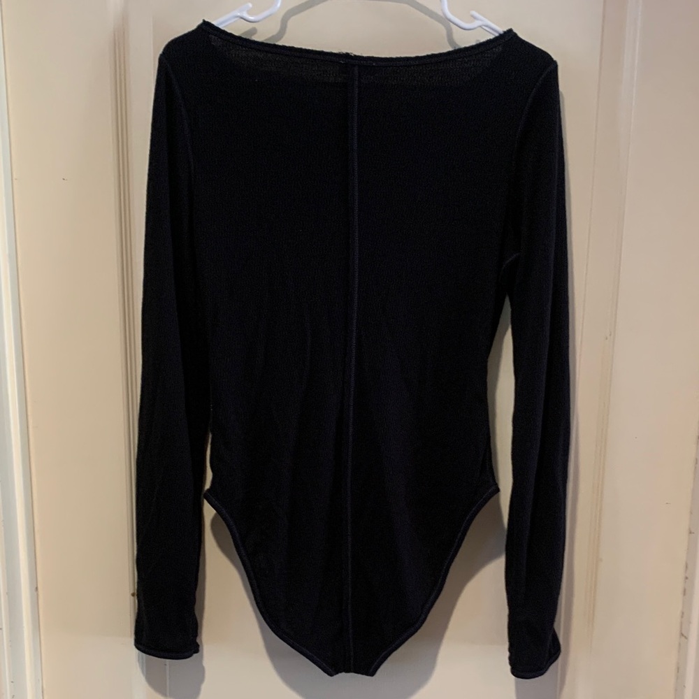 Free People Black Long Sleeve Bodysuit - Picture 6 of 6